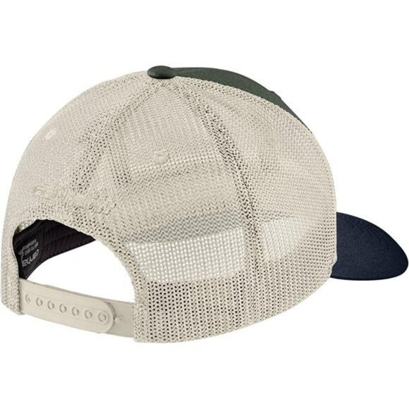 Mens Canvas Mesh Trucker Hat Snapback Adjustable Cap High Profile Breathable - Picture 2 of 3